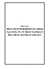 Phân Tích Tình Hình Tài Chính Tập Đoàn Hòa Phát Giai Đoạn 2020-2024 | Tiểu luận Môn Quản trị tài chính - Trường Cao đẳng Kinh tế - Kỹ thuật Công thương