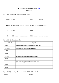 Đề cương ôn tập học kì 2 môn Toán lớp 3 - đề 3 | Kết nối tri thức năm 2024