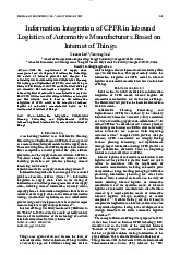 CPFR logistics Automotive môn Logistics và vận tải quốc tế | Học viện Phụ nữ Việt Nam