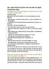 Suy nghĩ về thói hay than vãn của một số người trong cuộc sống