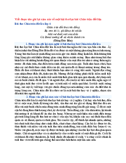 Văn mẫu lớp 6 Chân trời sáng tạo bài Viết đoạn văn ghi lại cảm xúc về một bài thơ lục bát Chăn trâu đốt lửa