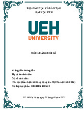 Tiểu luận cuối kỳ môn lịch sử Đảng–Trường Đại học kinh tế thành phố Hồ Chí Minh  