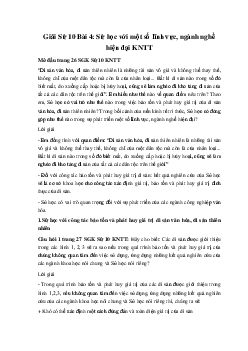 Giải Sử 10 Bài 4: Sử học với một số lĩnh vực, ngành nghề hiện đại KNTT