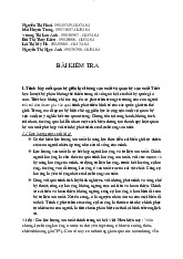 Kiểm tra triết 2 - bài kiểm tra môn Triết học Mác - Lênin  |  Trường Đại học Kinh doanh và Công nghệ Hà Nội