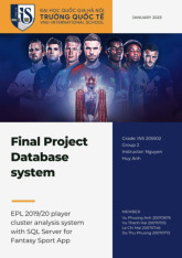 Final Group 2 - Database Design and SQL Implementation Report | Môn Database - Trường Đại học Quốc tế, Đại học Quốc gia Thành phố Hồ Chí Minh