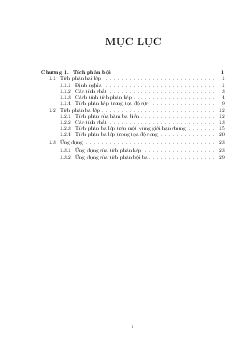 Giáo trình chương 1: Tích phân bội | Đại học Kỹ thuật - Công nghệ Cần Thơ