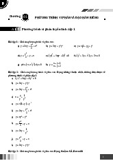 Bài tập ôn tập Chương 1 | Phương trình vi phân đạo hàm riêng | Trường Đại học Khoa học Tự nhiên, Đại học Quốc gia Hà Nội