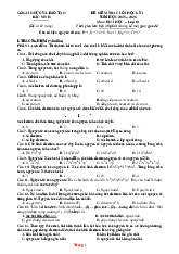 Đề Kiểm Tra Học Kỳ 1 Hóa 10 Sở GD Bắc Ninh 2025-2026 Có Đáp Án