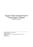 Supply chain management of Trung Nguyen Legend - Tài liệu tham khảo | Đại học Hoa Sen