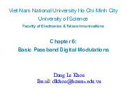 Bài giảng Chapter 6: Basic Passband Digital Modulations môn Điện tử - Viễn thông | Trường Đại học Khoa học Tự nhiên - Đại học Quốc gia Thành phố Hồ Chí Minh