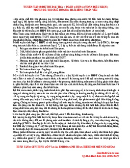 Tuyển tập 50 đề luyện thi tuyển sinh lớp 10 THPT sở GD&ĐT Thái Bình