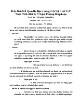 Bài tiểu luận triết học: Phân Tích Mối Quan Hệ Biện Chứng Giữa Vật Chất Và Ý Thức, Từ Đó Rút Ra Ý Nghĩa Phương Pháp Luận