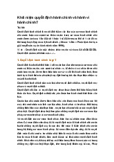 Khái niệm quyết định hành chính và hành vi hành chính?