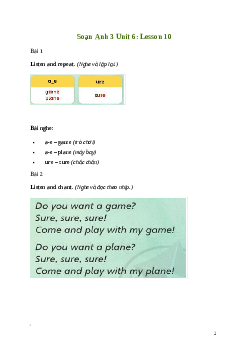 Tiếng Anh lớp 3 Unit 6: Lesson 10 trang 107 Explore Our World