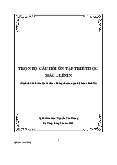 Ngân hàng câu hỏi trắc nghiệm - Triết học Mác - Lênin | Đại học Tôn Đức Thắng