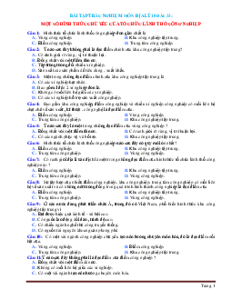 Bài tập trắc nghiệm địa 10 bài 33: một số hình thức chủ yếu của tổ chức lãnh thổ công nghiệp (có đáp án)