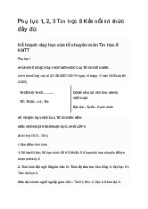 Phụ lục 1, 2, 3 Tin học 8 Kết nối tri thức đầy đủ