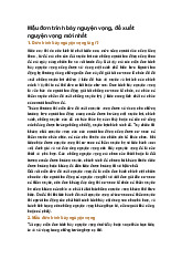 Mẫu đơn trình bày nguyện vọng, đề xuất nguyện vọng mới nhất