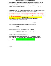 Bài Tập Tự Luận môn Vật lý đại cương 2  | Học viện Công Nghệ Bưu Chính Viễn Thông