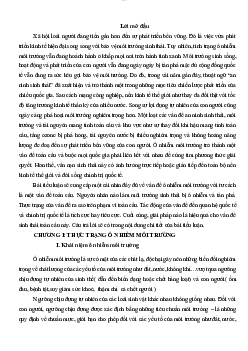 Tiểu luận "Ô nhiễm môi trường"