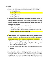 Câu hỏi ôn tập và phân tích môn Tư tưởng Hồ Chí Minh | Đại học Công nghiệp Thực phẩm Thành phố Hồ Chí Minh