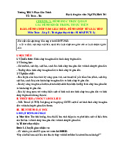 TIẾT 1_HÌNH CHÓP TAM GIÁC ĐỀU - HÌNH CHÓP TỨ GIÁC ĐỀU