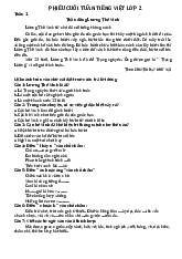 PHIẾU CUỐI TUẦN Tiếng Việt 2 - KNTT