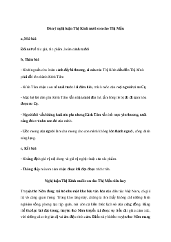 Nghị luận văn học Thị Kính nuôi con cho Thị Mầu | Văn mẫu 11 Chân trời sáng tạo