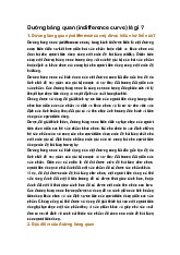 Đường bàng quan (indifference curve) là gì ?