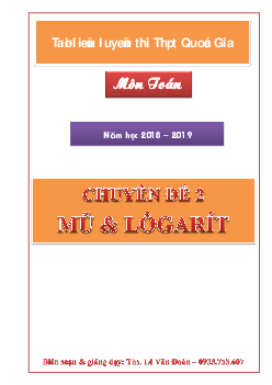 Chuyên đề lũy thừa, mũ và logarit – Lê Văn Đoàn