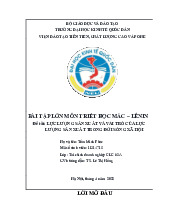Lực lượng sản xuất và vai trò của lực lượng sản xuất trong đời sống xã hội | Bài tập lớn môn triết học mác - lênin