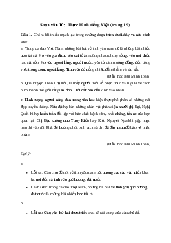 Soạn bài Thực hành tiếng Việt trang 19 - Ngữ Văn 10 Chân trời sáng tạo