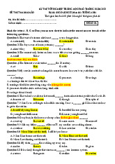 Đề thi tham khảo Tiếng Anh - Tài liệu Tiếng Anh