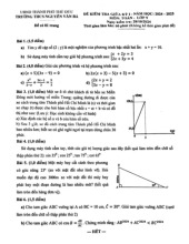 Đề giữa kỳ 1 Toán 9 năm 2024 – 2025 trường THCS Nguyễn Văn Bá – TP HCM