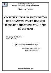 Giải pháp ứng phó trước những khó khăn tâm lý của học sinh THPT TP.HCM | Luận văn thạc sĩ tâm lý học