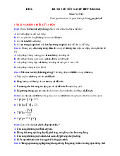 Đề thi thử tốt nghiệp THPT 2025 môn Vật lí bám sát đề minh họa - Đề 56