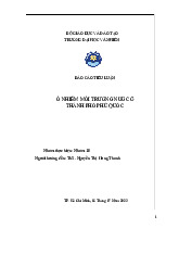 Tiểu luận Ô NHIỄM MÔI TRƯỜNG NƯỚC TẠI PHÚ QUỐC (NHÓM 10) môn Môi trường và con người - Trường Đại học Văn Hiến.  