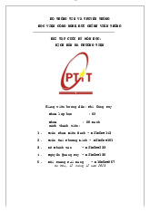 Bài tập cuối kỳ Kịch bản phim truyện môn Kịch bản đa phương tiện | Học viện Công Nghệ Bưu Chính Viễn Thông
