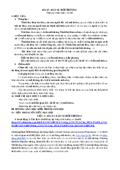 Giáo án Khoa học tự nhiên 8 Bài 47: Bảo vệ môi trường | Kết nối tri thức