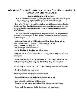 Đề cương ôn thi kết thúc học phần (có đáp án)