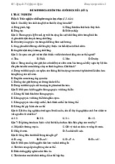 Đề kiểm tra cuối kì I - Khoa học tự nhiên 8
