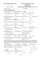 Đề khảo sát Toán 9 năm 2024 – 2025 phòng GD&ĐT Thuận Thành – Bắc Ninh