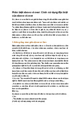 Phân biệt above và over: Cách sử dụng đặc biệt của above và over