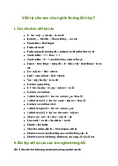 Bài tập viết lại câu môn Tiếng Anh 7 Explore English