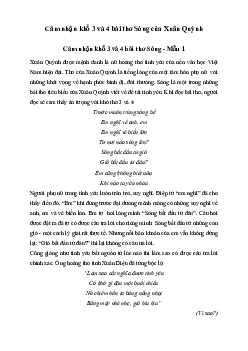 Văn mẫu lớp 11: Cảm nhận khổ 3 và 4 bài thơ Sóng của Xuân Quỳnh (Dàn ý + 3 mẫu) | Cánh diều