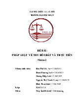 Bài thảo luận nhóm về pháp luật về thu hồi đất và thực tiễn