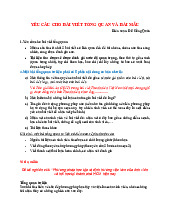 Tổng quan tài liệu mẫu cho sinh viên: Yêu cầu và ví dụ cụ thể