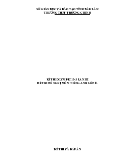 Đề thi (đề xuất) Olympic 10 tháng 3 lần thứ 3 môn Tiếng Anh năm 2019 môn Tiếng Anh 11 THPT Trường Chinh