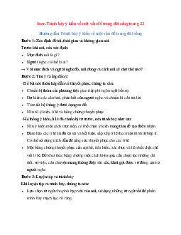 Soạn Trình bày ý kiến về một vấn đề trong đời sống trang 23 | Ngữ Văn 7 Chân Trời Sáng Tạo tập 2