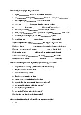 Quá Khứ Đơn - Bài Tập Chia Động Từ và Chuyển Câu môn English | Trường Đại Học Tây Nguyên